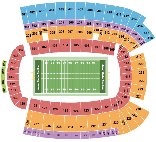 Amon Carter Stadium TCU Seating Chart